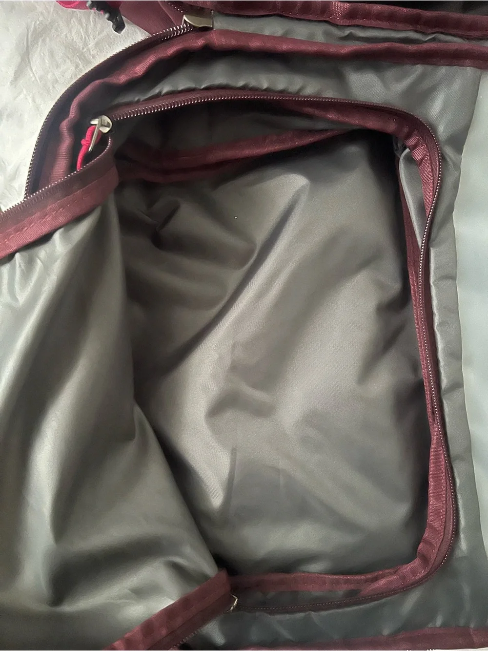 Embark Burgundy Backpack with Pink Accents